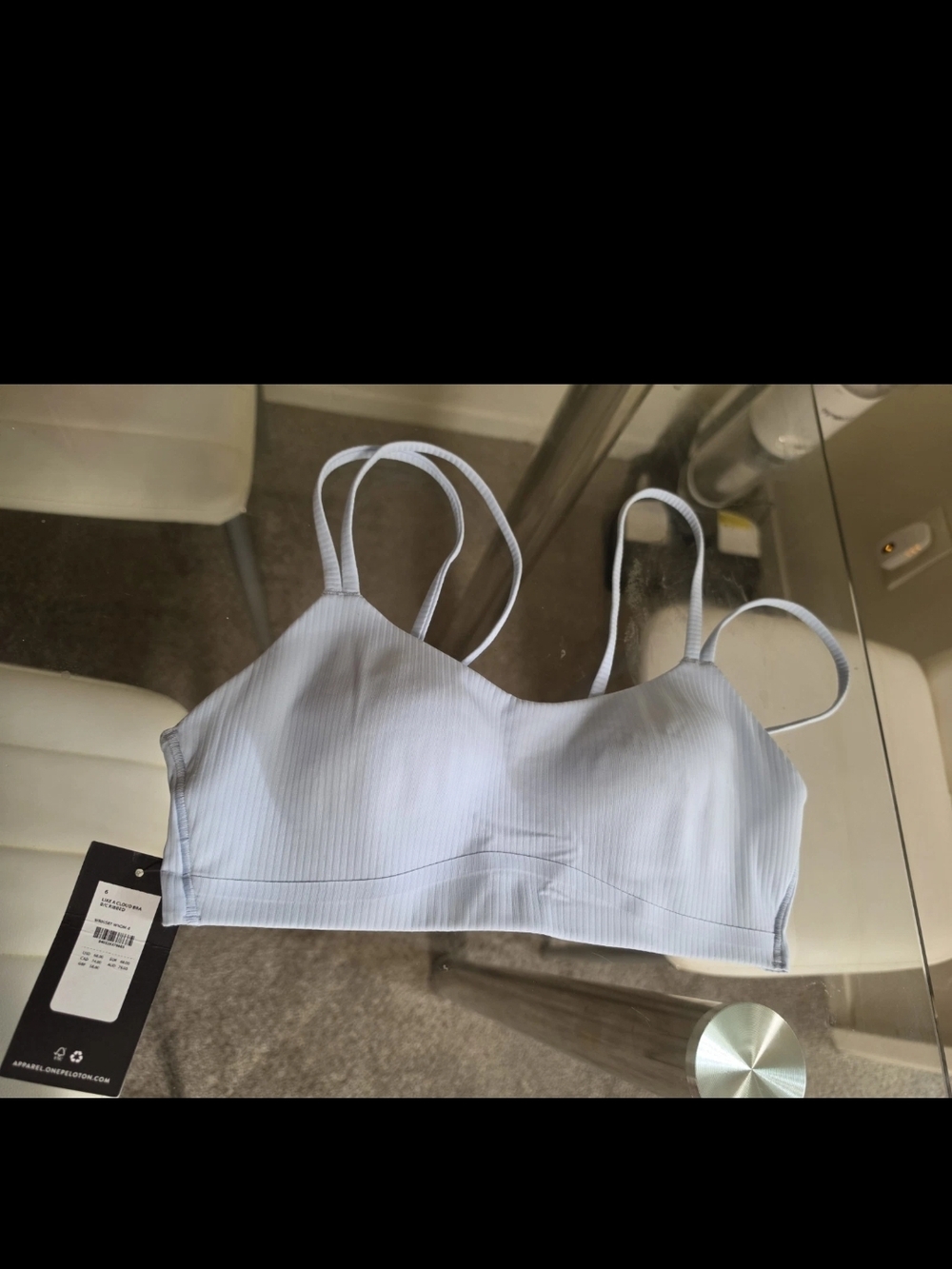 lululemon Like a Cloud Ribbed Wireless Pullover SportsLight Blue Ribbed Bralette